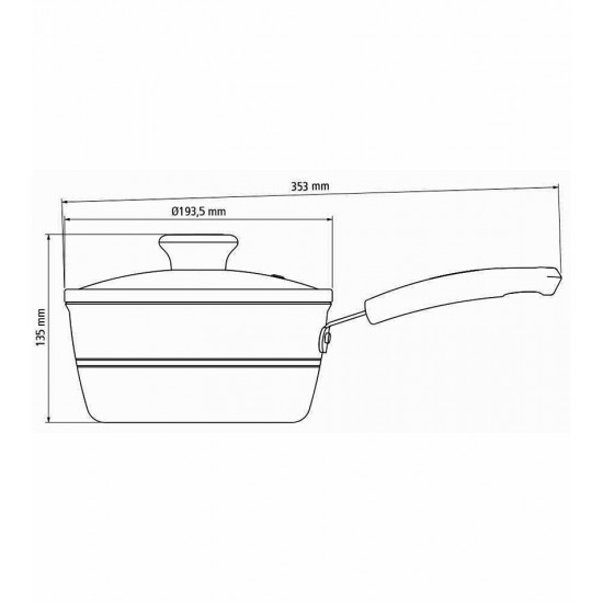Panela 18cm 1,9 Litros Sicília Antiaderente Tramontina